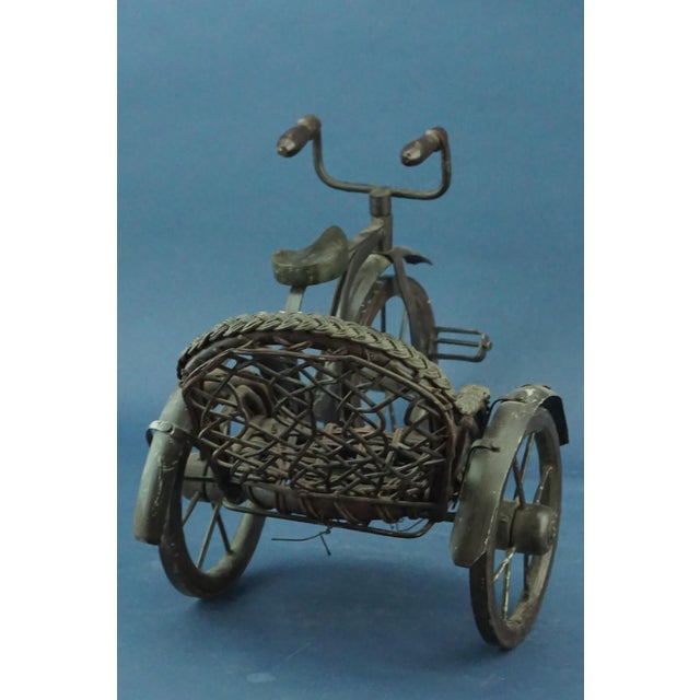 Large 19th Century Handmade Iron and Wicker Sidecar For Sale - Image 6 of 18