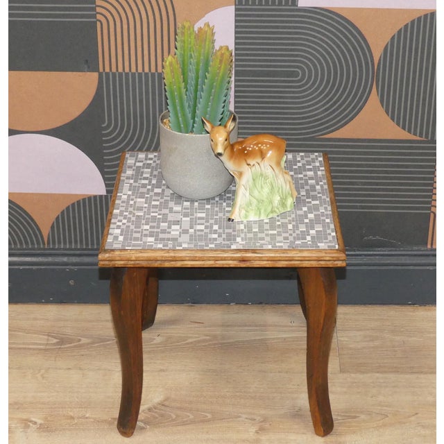 Vintage Flower Stand in Resopal Mosaic Grey, 1960s For Sale - Image 4 of 10