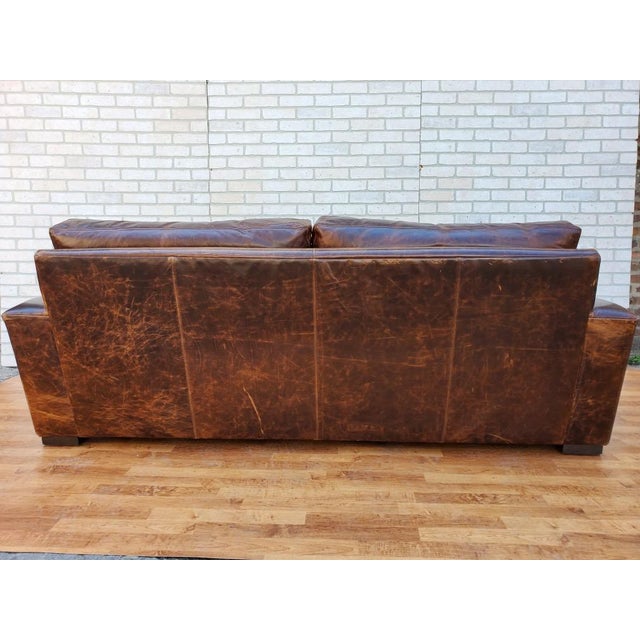 Restoration Hardware Classic Italian Brompton Cocoa Maxwell Leather