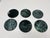 Vintage Italian green marble coasters set of 6 Pieces. Italian 1970s green marble cocktail coasters. Set includes 6...