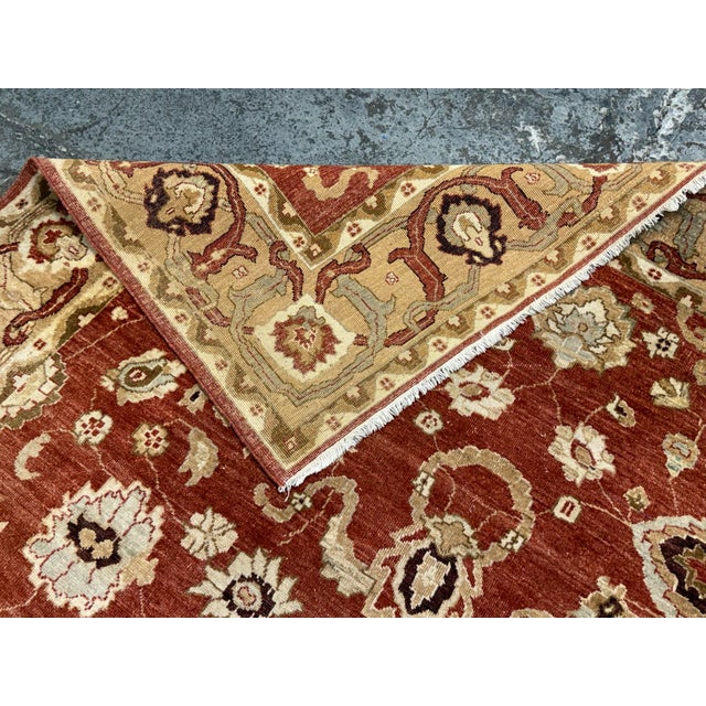 6ft 5in × 8ft 2in Persian Style Oushak Wool Area Rug For Sale - Image 12 of 12