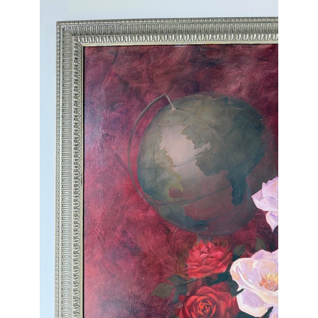 Mid-Century Modern 1980s Gary Hartenhoff Still Life Oil on Canvas Painting, Wood Framed For Sale - Image 3 of 12