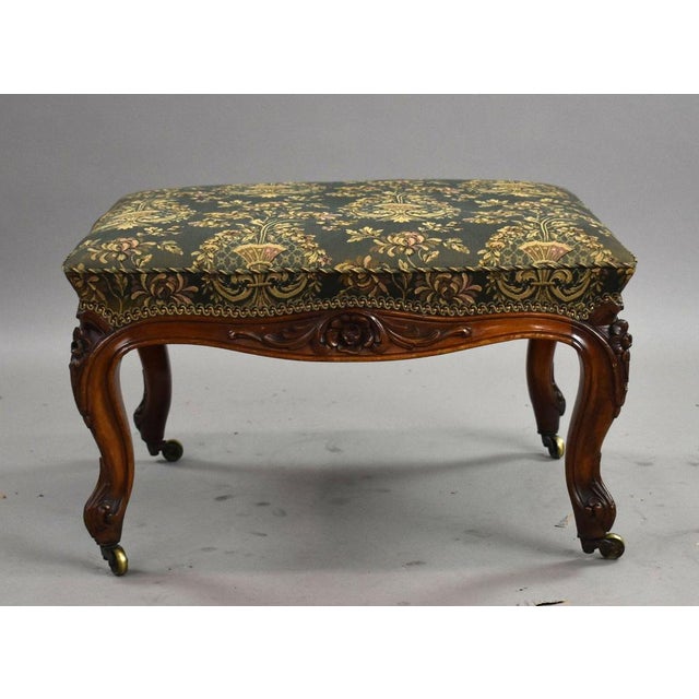 Victorian Upholstered Ottoman, 1890s For Sale - Image 4 of 7