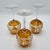 Vintage Bohemian Amber Cut-to-Clear Wine Glasses, 1950s, Set of 3 For Sale - Image 9 of 11