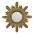 Vintage 16" Gilded Sunburst Wall Mirror With Light Cream Wash For Sale