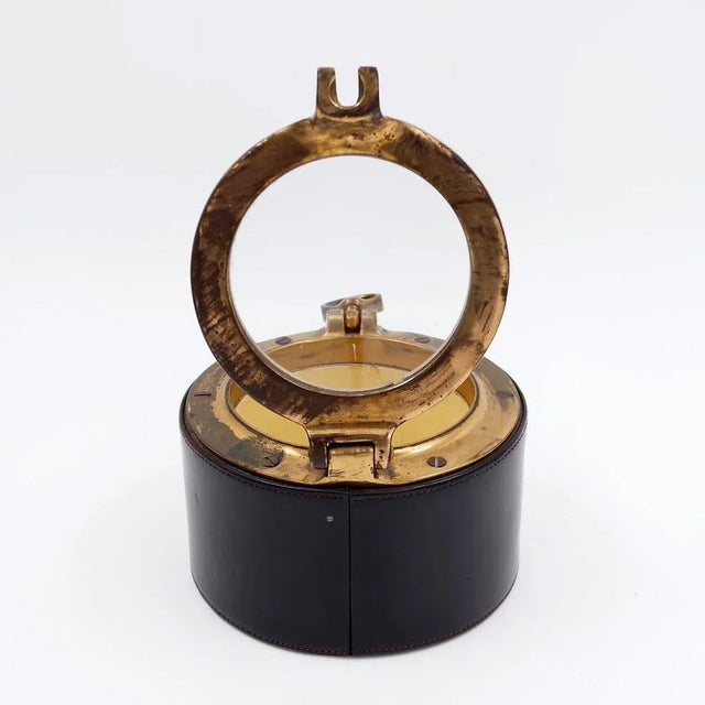 Black Vintage Leather and Brass Cigar Humidor from Dunhill, 1960s For Sale - Image 8 of 16