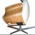 1990s Vintage Amala Beige Bone Genuine Leather Reclining Swivel Armchair With Adjustable Headrest. For Sale - Image 5 of 9