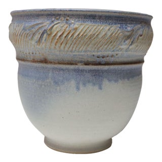 Vintage Studio Pottery Blue Ombré Planter by Deanna Nichols For Sale