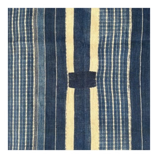Jennifer Shorto Indigo Blue Lake Taabo Fine Italian Linen Fabric - 2 Yards For Sale