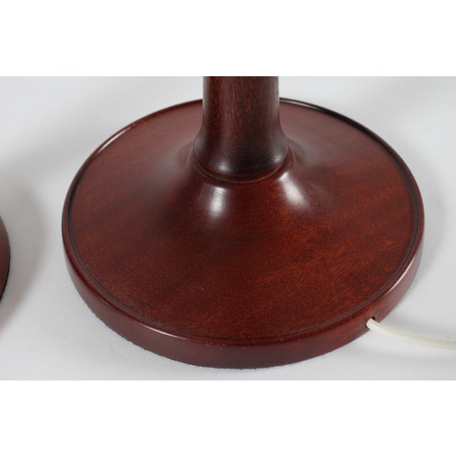 Brown Danish Table Lamps in Mahogany by Esben Klint, 1960s, Set of 2 For Sale - Image 8 of 18