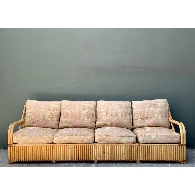 English Vintage Bielecky Brothers Rattan Sofa For Sale - Image 3 of 12