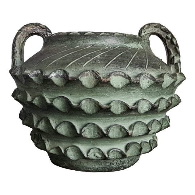 Mid-Century Modern French Brutalist Vase in Ceramic, 1950 For Sale
