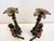 Wonderful whimsical pair of bronze painted monkey motif candle holders. USA 1960’s
