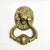Very heavy antique brass and or bronze door knocker has a nicely detailed lion head face and mane. The knocker portion is...