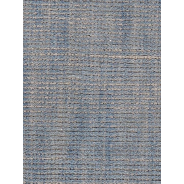 Blue Simplicity Blue Contemporary Handwoven Rug 8' X 10' For Sale - Image 8 of 13