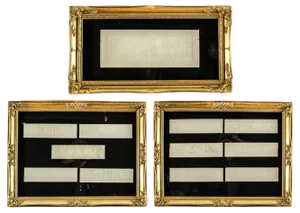 19th Century Gilt Wood Frame, Set of 3