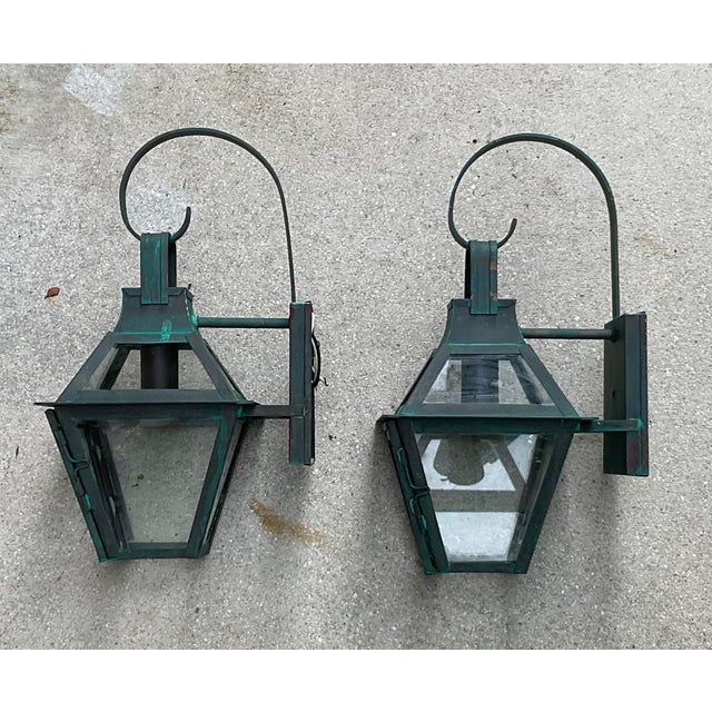 American High-End Solid Copper Outdoor Lanterns Made in Usa For Sale - Image 3 of 15