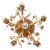 French Tole Rose Flush Mount Ceiling Light For Sale