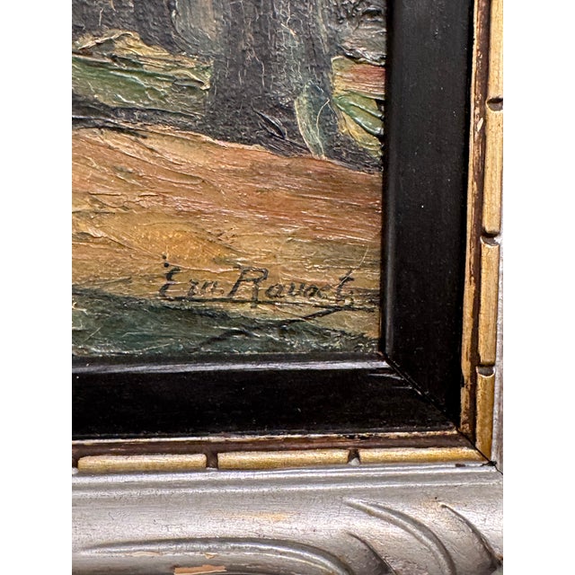 Ebony 19th Century Belgian Flemish Oil Woman by the Shrine For Sale - Image 8 of 12