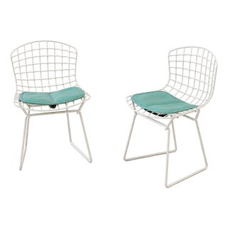 Pair of Vintage “Baby” Wire Child Chairs Attributed to Harry Bertoiaor for Knoll For Sale