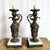 Metal Antique French Bronze Ewer Converted Oil Lamps With Crystal Tops - A Pair For Sale - Image 7 of 11