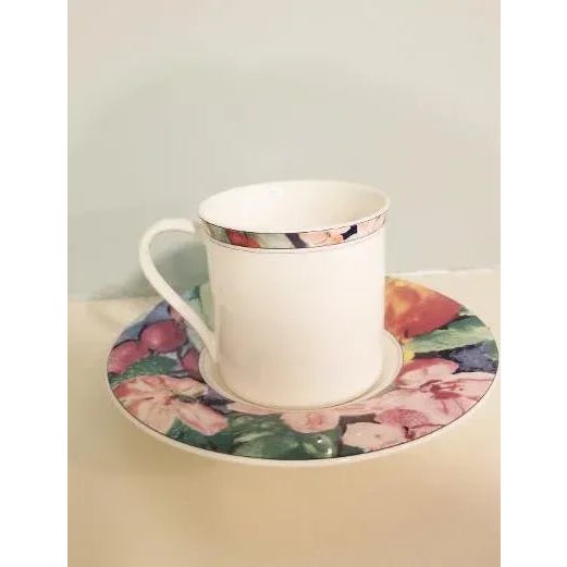 Mikasa Mikasa Maxima Exotic Garden 2 Cups and 2 Saucers For Sale - Image 4 of 11