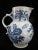 Traditional Antique Worcester Blue Floral Cabbage Leaf Bacchus Mask Pitcher Jug For Sale - Image 3 of 11