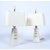 White Pair of Alabaster White and Beige Pyramid Modern Art Deco Table Lamps For Sale - Image 8 of 12