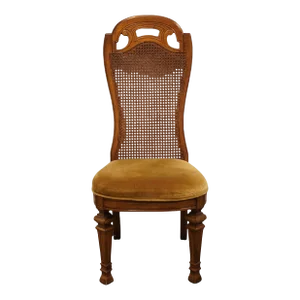 Bernhardt Furniture Italian Neoclassical Tuscan Style Cane Back Dining Side Chair 636-561