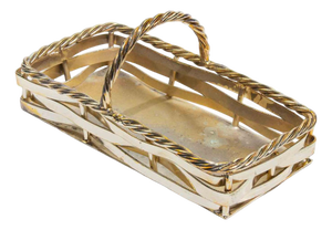 Italian Silver-Plated Serving Basket by Bologna Silverplate, 1960s