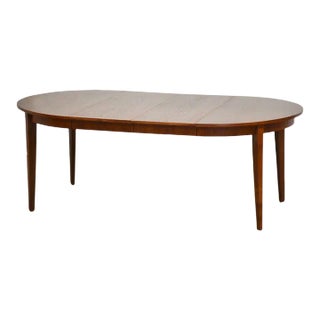 1960s Refinished Round Danish Teak Dining Table For Sale