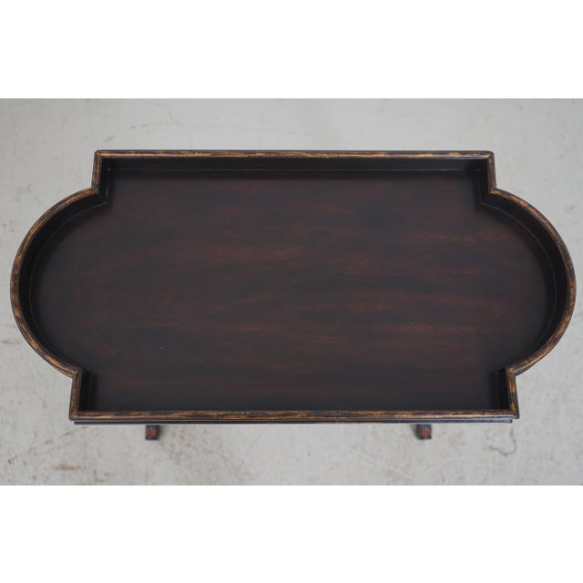 Theodore Alexander Theodore Alexander Regency Style Lyre Trestle Side Table For Sale - Image 4 of 14