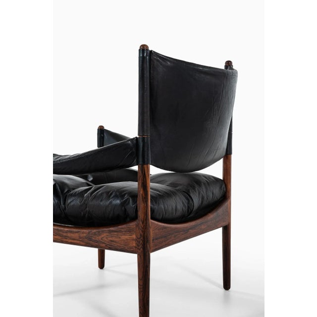 Black Vintage Model Modus Easy Chairs & Side Table by Kristian Solmer Vedel for Søren Willadsen Møbelfabrik, 1963 For Sale - Image 8 of 11