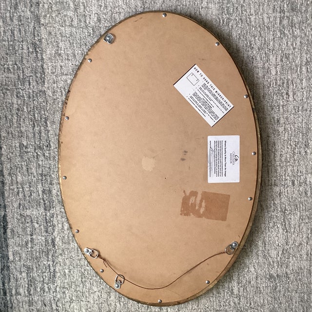 Mid 20th Century Oval Carolina Mirror Handmade Wood Frame For Sale - Image 11 of 12