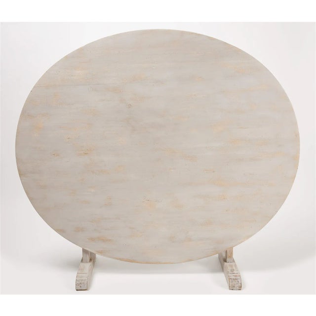 French Vintage French Painted Wine Table For Sale - Image 3 of 6
