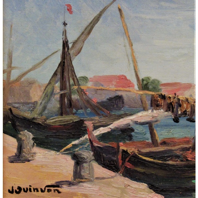 1920s Jean Guindon, Port en Provence, Circa 1920 For Sale - Image 5 of 8