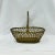 Metal Mid Century Handcrafted Woven Brass Basket For Sale - Image 7 of 7