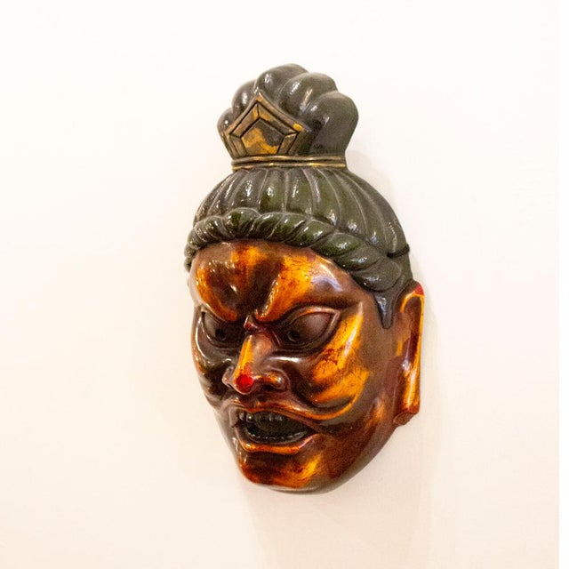 Vintage Japanese Kagura Mask For Sale - Image 4 of 9