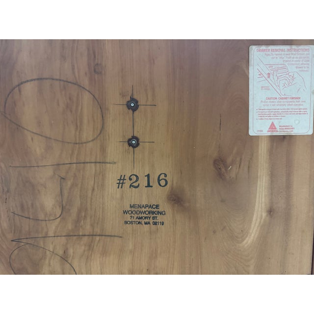 Brown 1980s Modern Cherry Nightstand by Menapace Woodworking For Sale - Image 8 of 8