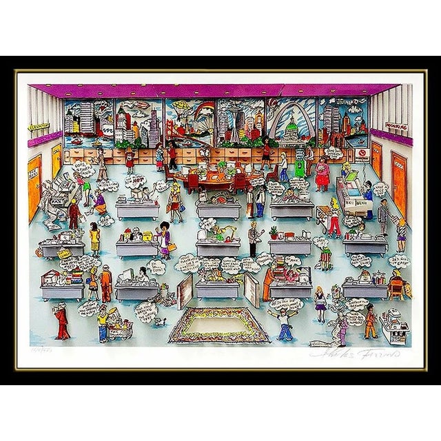 Message us to inquire about custom framing options! (Included for free with every purchase) Charles Fazzino Mixed Media...