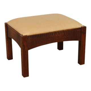 Stickley Mission Collection Oak Footstool For Sale
