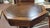 1950s Hexagonal Leather Top Center Table For Sale - Image 4 of 13