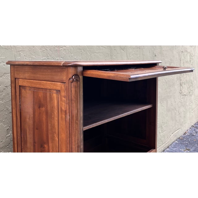 Wood Spanish Fall-Front Secretary Desk in Carved Oak, Spain, Circa 1950 For Sale - Image 7 of 11