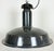 Large Industrial Grey Enamel Factory Lamp with Cast Iron Top from Elektrosvit, 1960s For Sale - Image 6 of 18