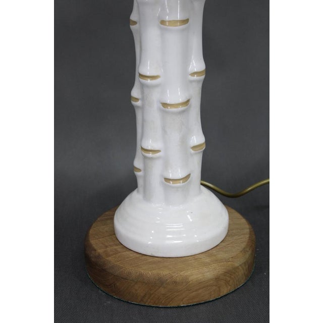 1940s Ceramic Table Lamp with Glass Shade, 1940s For Sale - Image 5 of 10