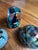 Dark Green Vintage Trio of Dark Blue and Green Glass Paperweights For Sale - Image 8 of 12