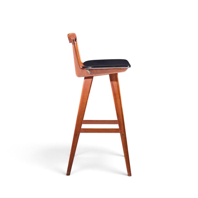 Wood Rosengren Hansen for Brande Møbelfabrik Mid Century Teak Barstools - Set of 4 For Sale - Image 7 of 11