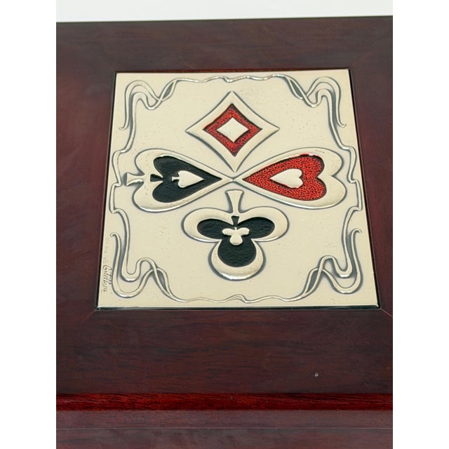 Mid-Century Modern Sterling Silver & Enamel Playing Card Box, Castellini, Italy For Sale - Image 11 of 18