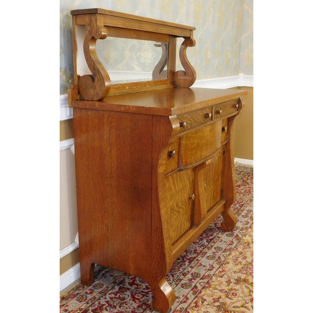 Antique Victorian Tiger Oak Empire Style Sideboard Chairish