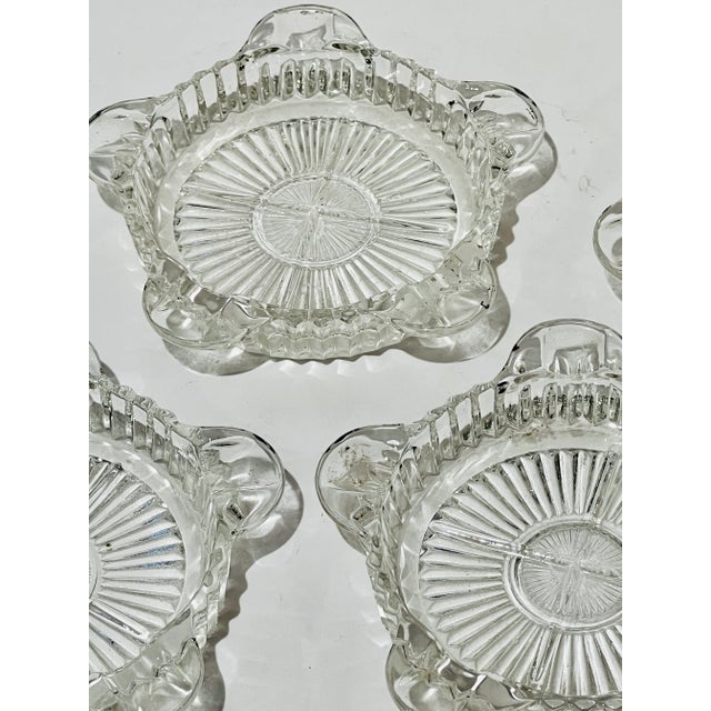 Early 20th Century Set of 7 Vintage Anchor Hocking Queen Mary Clear Coaster/Personal Ashtray / Trinket Dish For Sale - Image 5 of 8
